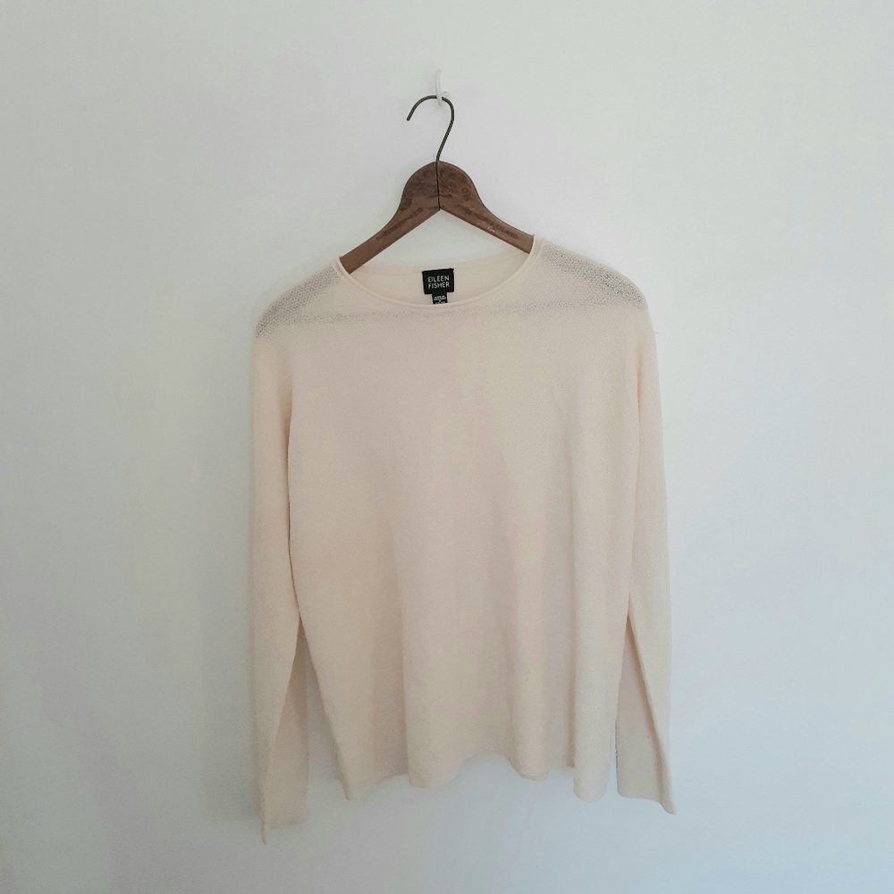 •Eileen Fisher• 100% Wool Sheer Sweater
